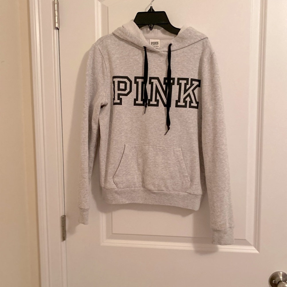 Pink grey hoodie